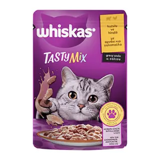 Pouch Tastymix Sos İçinde Kuzulu ve Hindili Yetişkin Kedi Konservesi 85 Gr