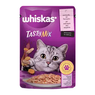 Pouch Tastymix Sos İçinde Somonlu ve Havuçlu Yetişkin Kedi Konservesi 85 Gr