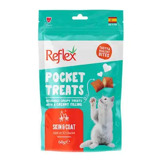 Pocket Treats Deri ve Tüy Bakımı Yetişkin Kedi Ödül Maması 60 Gr