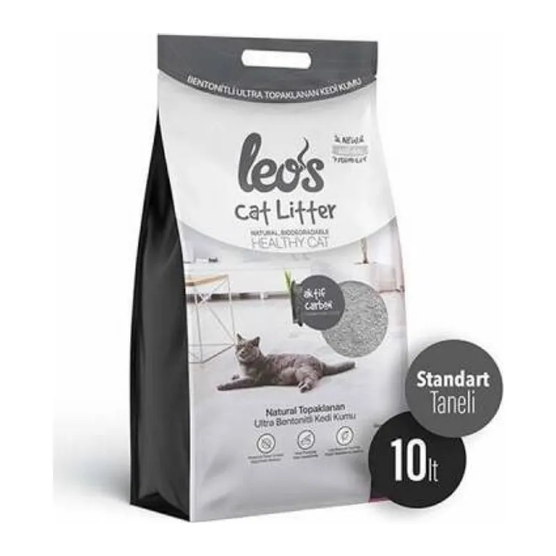 Cat Litter Grey Aktif Karbonlu Bentonit Kedi Kumu 10 Lt