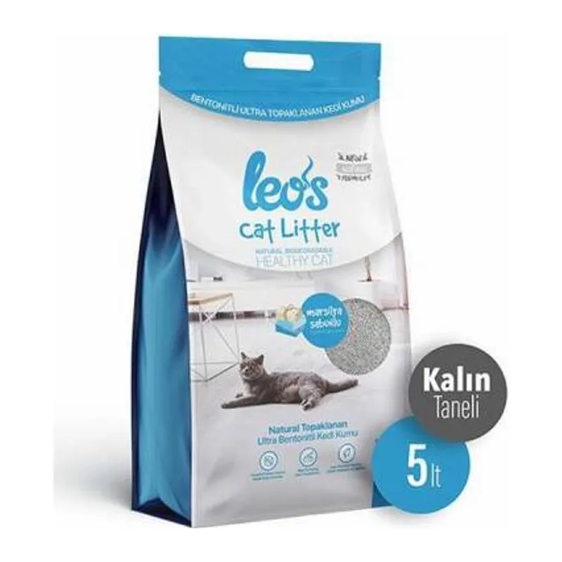 Cat Litter Marsilya Sabunlu Bentonit Kalın Taneli Kedi Kumu 5 Lt
