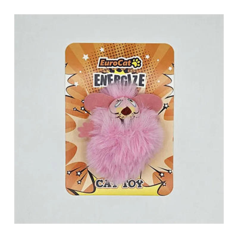 Pembe Tüylü Fare Kedi Oyuncağı