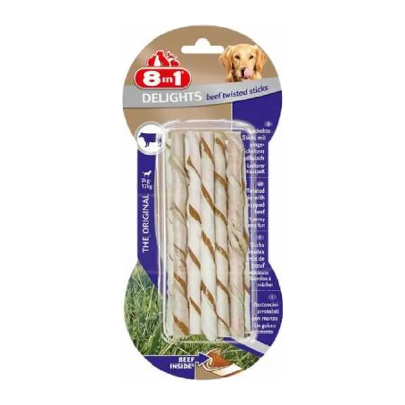 Delights Bones Biftekli Twested Sticks Burgu Çubuğu Köpek Ödülü 55 Gr