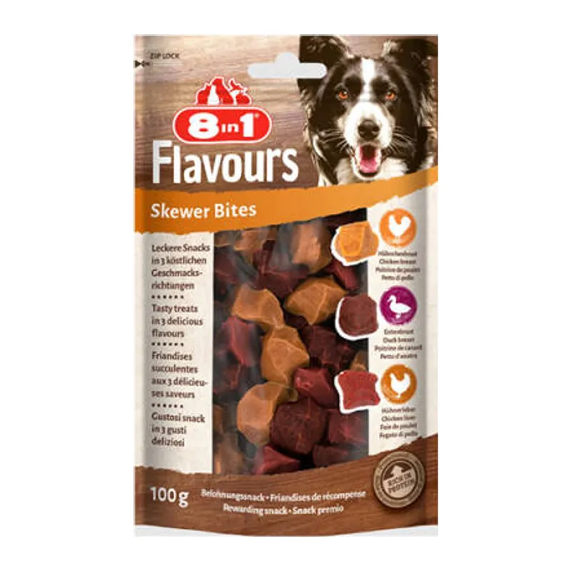 Flavours Skewer Bites Kuşbaşı Dilimli Çiğneme Köpek Ödülü 100 Gr
