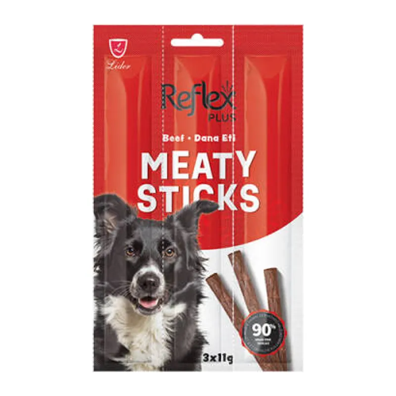 Meaty Sticks Biftekli Tahılsız Köpek Ödül Çubuğu 3x11 Gr