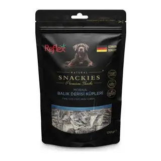 Snackies Natural Balık Derisi Küpleri Tahılsız Köpek Ödül Maması 130 Gr