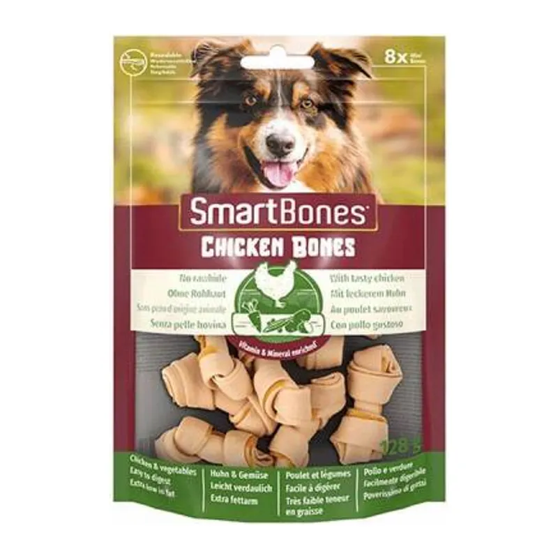 SmartBones Tavuklu Düğüm Köpek Ödül Kemiği Mini 128 Gr