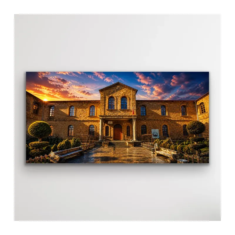 Tarihi Yozgat Lisesi Kanvas Tablo 60X120 CM