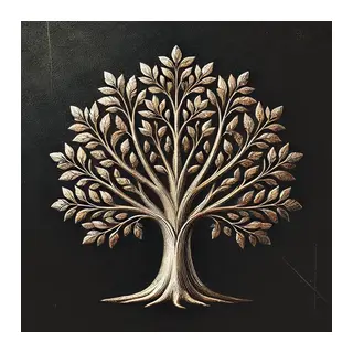 Bronz Ağaç Kanvas Tablo 60x60cm