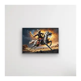 Atlı Osmanlı Askeri Kanvas Tablo 70x100cm