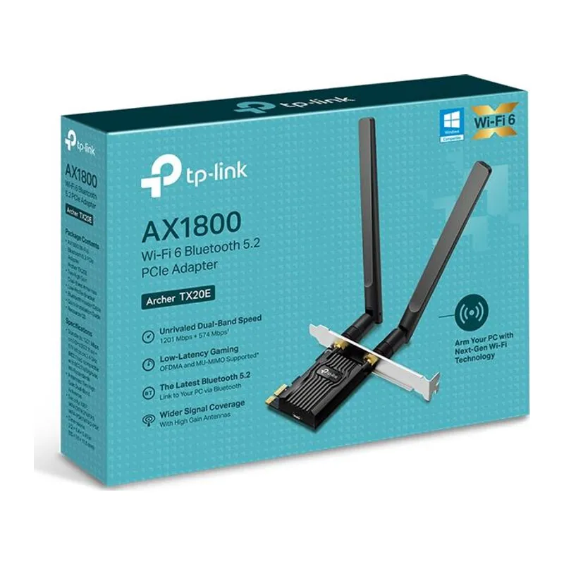 ARCHER TX20E AX1800 WIFI6 BLUETOOTH 5.2 PCIE ADAPTOR