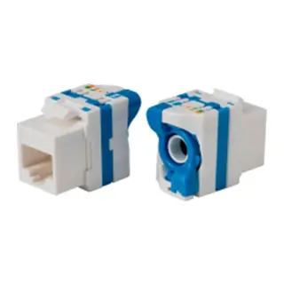 KJ-UC6-18056DB CAT6 UTP 180 DERECE ÇEVİRMELİ KEYSTONE JACK MAVİ RENK