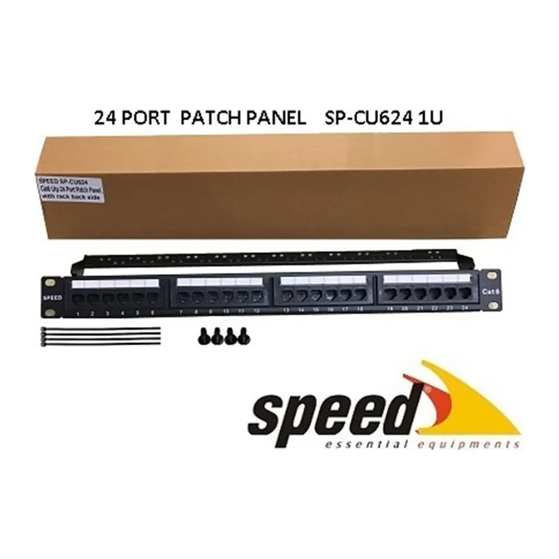 SP-CU624 1U 24 PORT CAT6 DOLU UTP PATCH PANEL + KABLO DÜZENLEYİCİ