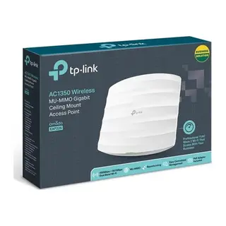 OMADA EAP225 AC1350 1 PORT GIGABIT RJ45 2.4/5GHZ MU-MIMO POE TAVAN TİPİ ACCESS POINT (POE ADAPTÖRÜ DAHİL)
