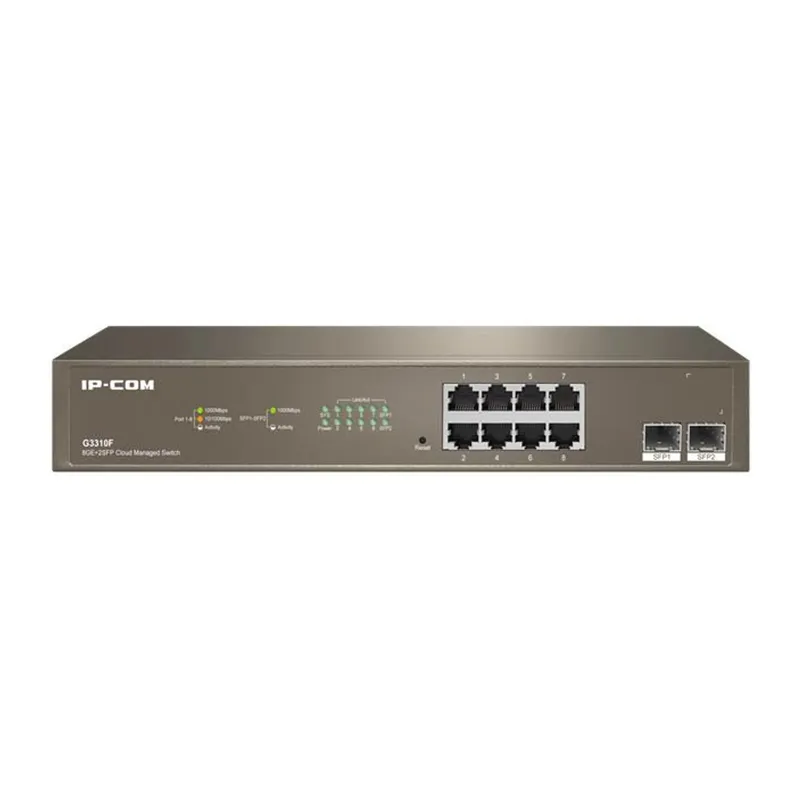 IP-COM G3310F 8 PORT GIGABIT + 2X1GB SFP UPLINK CLOUD YÖNETİLEBİLİR RACKMOUNT SWITCH