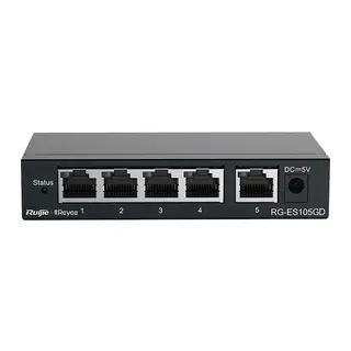 RUIJIE REYEE RG-ES105GD 5 PORT GIGABIT TAK CALISTIR METAL KASA SWITCH