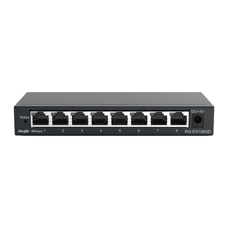 RUIJIE REYEE RG-ES108GD 8 PORT GIGABIT TAK ÇALIŞTIR METAL KASA SWITCH