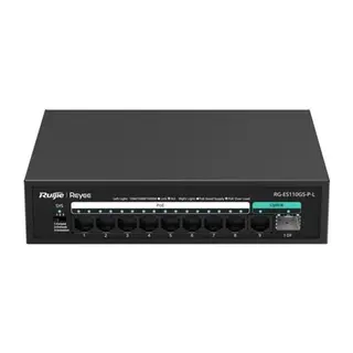 RUIJIE REYEE RG-ES110GS-P-L 8 PORT GIGABIT + 1XGB RJ45/1XSFP UPLINK 120W POE SWITCH