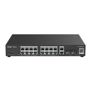 RUIJIE REYEE RG-ES220GS-P 16 PORT GIGABIT+2XGB RJ45/SFP UPLINK CLOUD L2 YÖNETİLEBİLİR 250W POE RACKMOUNT SWITCH