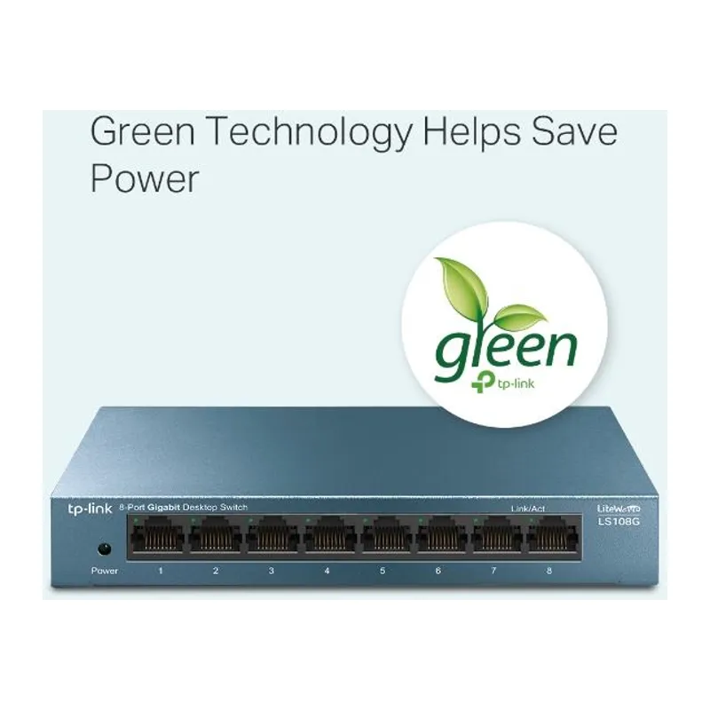 LS108G 8 PORT GIGABIT METAL KASA SWITCH
