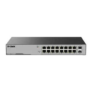 D-LINK DGS-F1016P 16 PORT GIGABIT 2X1GB SFP YÖNETİLEMEZ 250W POE SWITCH