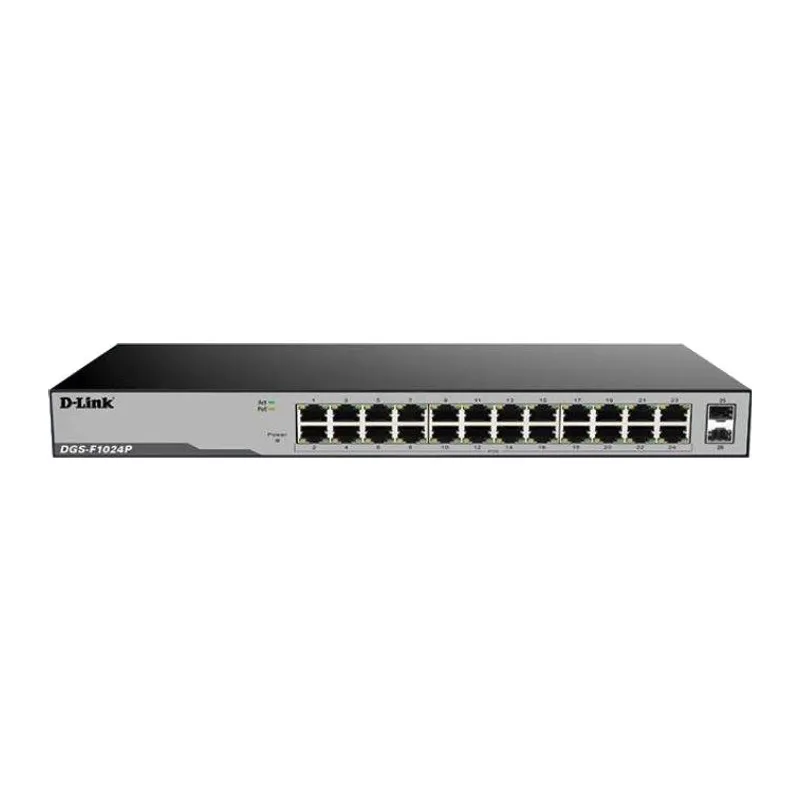 D-LINK DL-DGS-F1024P 24 PORT GIGABIT 2X1GB SFP YÖNETİLEMEZ 250W POE SWITCH