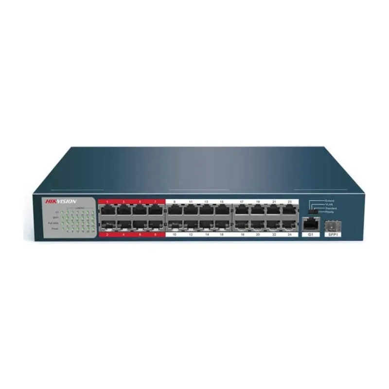 HIKVISION DS-3E0326P-E/M(B) 24 PORT 10/100+1XGB SFP/RJ45 UPLINK 250W 300 METRE POE MESAFE SWITCH