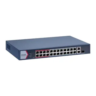 HIKVISION DS-3E1326P-EI/M 24 PORT 10/100+2X1GB RJ45/SFP UPLINK COMBO 230W 300 METRE POE YÖNETİLEBİLİR RACKMOUNT SWITCH