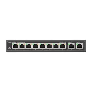 RUIJIE REYEE RG-ES110D-P 8 PORT 10/100 + 2X GIGABIT RJ45 UPLINK METAL KASA 110W POE SWITCH