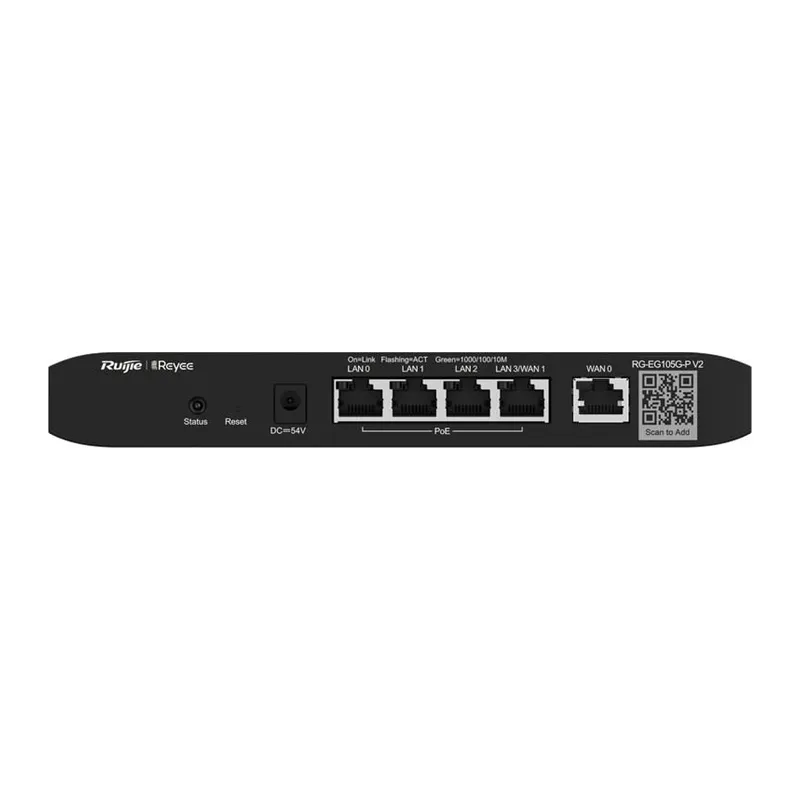 RUIJIE REYEE RG-EG105G-P-V3 5 PORT GIGABIT 600MBPS CLOUD YÖNETİLEBİLİR 54W POE ROUTER