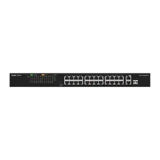 RUIJIE REYEE RG-ES126FGS-LP 24 PORT 10/100 + 2X RJ45 /1X1GB SFP UPLINK COMBO 180W POE RACKMOUNT SWITCH