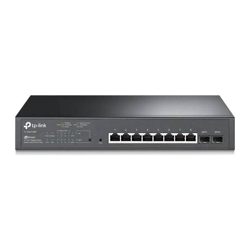 TP-LINK OMADA TL-SG2210MP 8 PORT GIGABIT+ 2XGIGABIT SFP UPLINK YÖNETİLEBİLİR 150W POE RACKMOUNT SWITCH