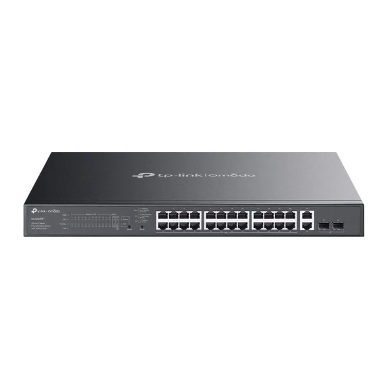 TP-LINK OMADA ES228GMP 24 PORT GIGABIT+ 2XGB SFP+2XGB RJ45 UPLINK CLOUD L2 YÖNETİLEBİLİR 384W POE RACKMOUNT SWITCH