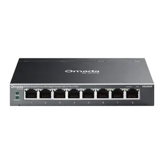 TP-LINK OMADA ES208GP 8 PORT GIGABIT 8 PORT POE 64W YONETİLEBİLİR METAL KASA SWITCH