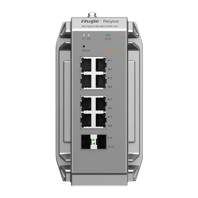RUIJIE REYEE RG-NIS3100-8GT2SFP-HP 8 PORT GIGABIT +2X1GB SFP ENDUSTRIYEL 240W POE SWITCH