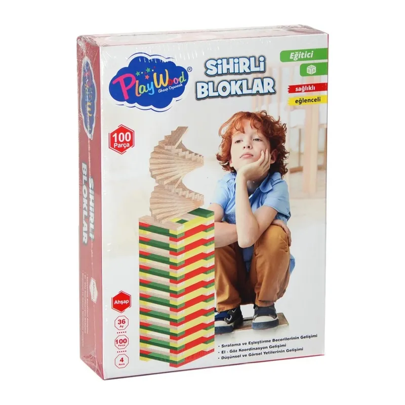 ONY-358 Ahşap 100 Parça Sihirli Bloklar