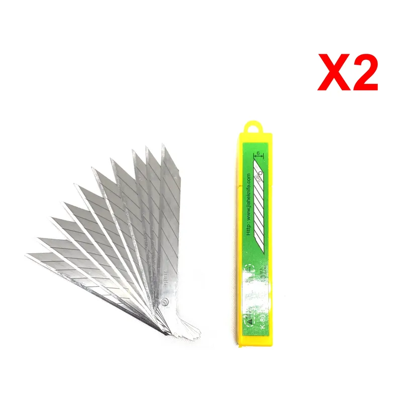 KO-80 Çelik Maket Bıçağı Falçata Ucu Yedeği 9mm 30 Derece Küçük 20'li