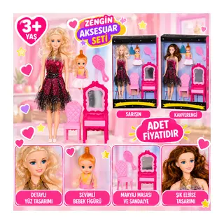 02412 Anlily Makyaj Masalı Bebek / +3 yaş adet fiyatıdır