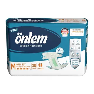 Belbantlı Yetişkin Hasta Bezi - M - 120 Adet, 4 Paket