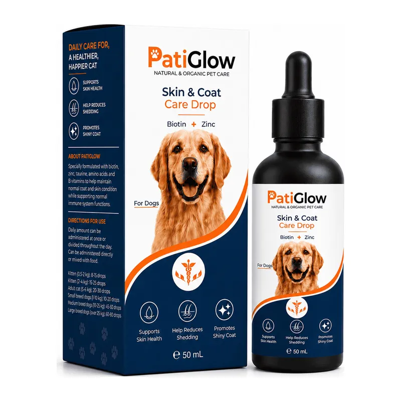 PatiGlow Köpek Tüy ve Cilt Bakım Damlası 50 ml