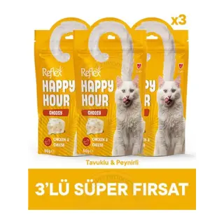 Reflex Happy Hour Choosy Seçici Kediler Ödül maması 3lü Fırsat 3x60gr