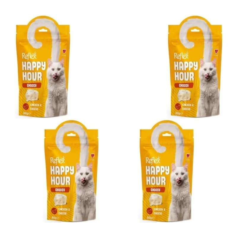 Reflex Happy Hour Tavuklu Peynirli Kedi Ödül Maması 60 Gr x 4 Adet