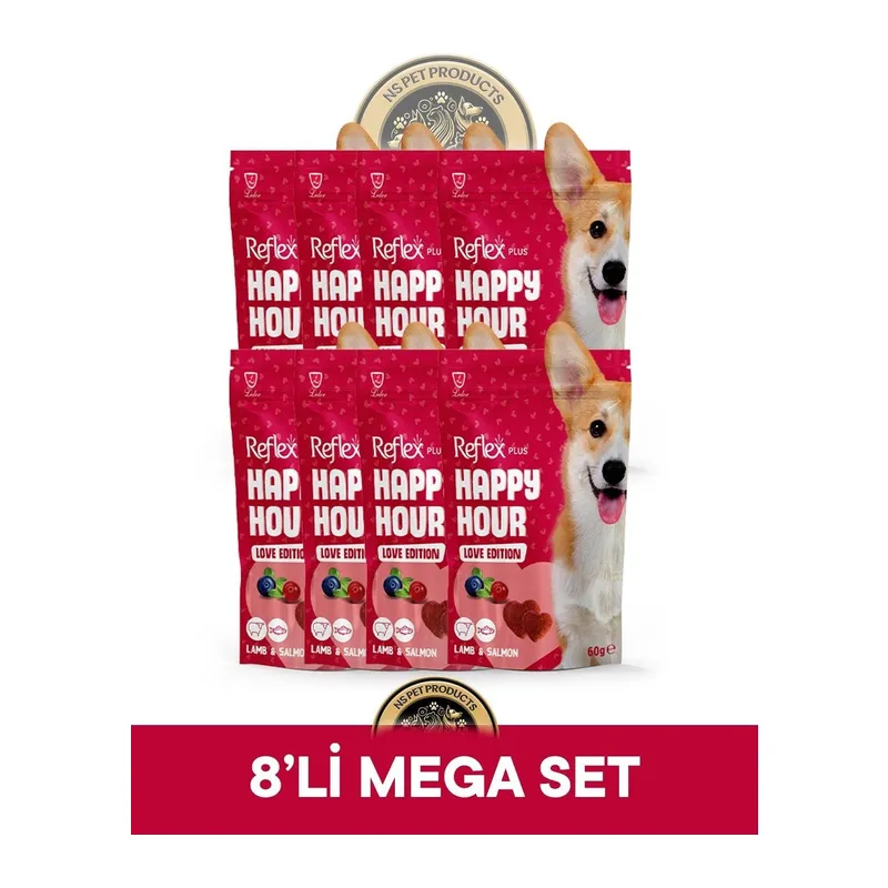 Reflex Plus Happy Hour Love Edition Köpek Ödül Maması Seti 8x60 gr