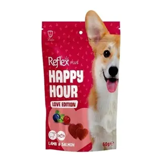 Reflex Plus Happy Hour Love Edition Kuzulu ve Somonlu Köpek Ödül Maması 60 gr