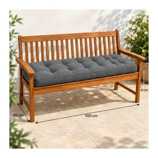 Kapitone Bank Minderi · 100 × 45 × 4 cm | Gri | İç mekân