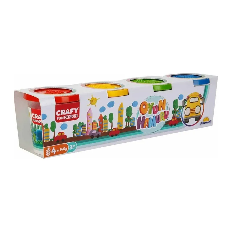 Crafy 4'lü Oyun Hamuru 520 Gr.