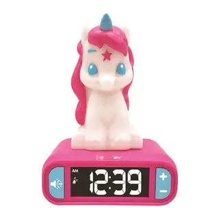 Sesli ve Işıklı 3D Unicorn Dijital Çalar Saat