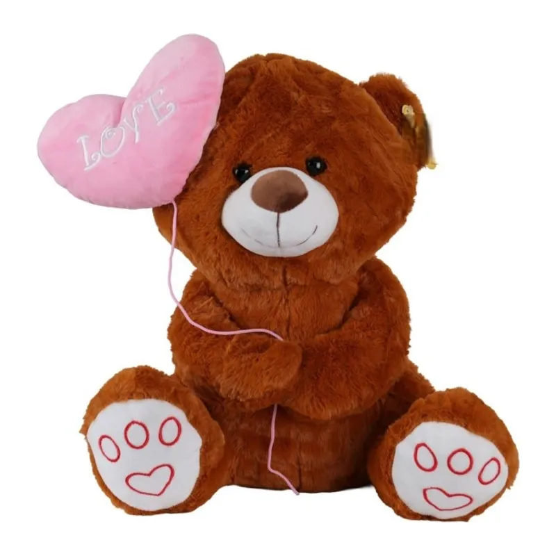 4740 SK PELUŞ AYI KALPLİ BALONLU 40CM 2R