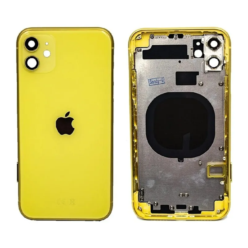 iPhone 11 Uyumlu Boş Kasa + Kapak Sarı