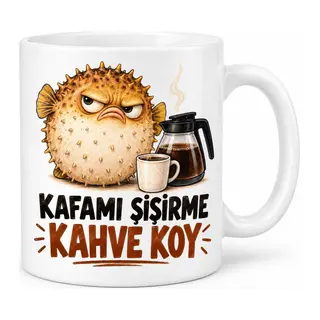 Kafa Şişirme Tasarımlı Porselen Kupa - MODEL 729